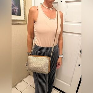 Michael Kors Gold Metallic Crossbody Bag